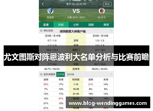 尤文图斯对阵恩波利大名单分析与比赛前瞻